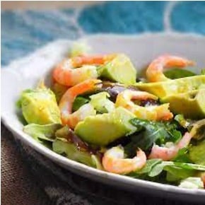 recette vanlife SALADE DE CREVETTES A LA BORDELAISE