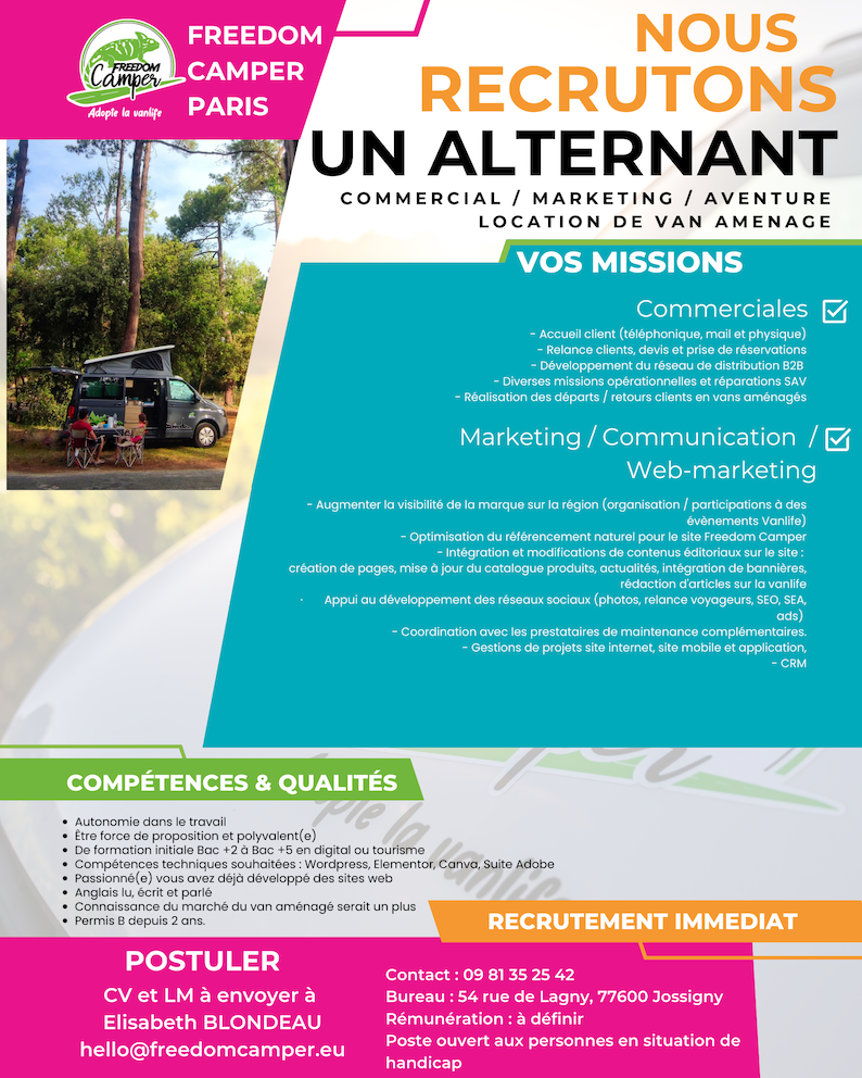 fiche de poste stagiaire paris alternance
