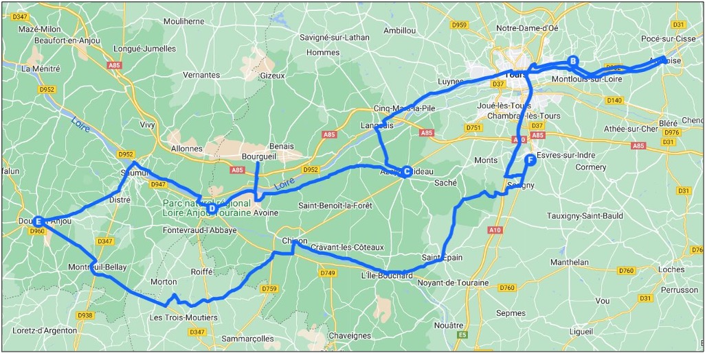 châteaux de la loire, vignobles et caves troglodytes